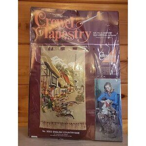 Crewel Tapestry 24”x48” English Countryside